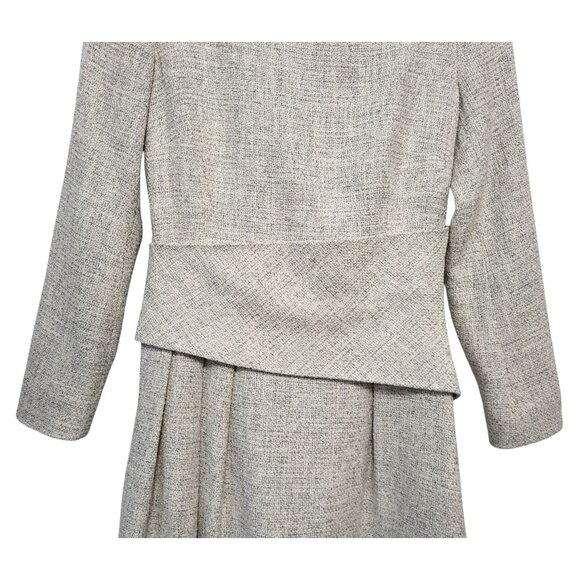 The Fold Camelot Dress White Tweed Fit & Flare - Picture 5 of 15